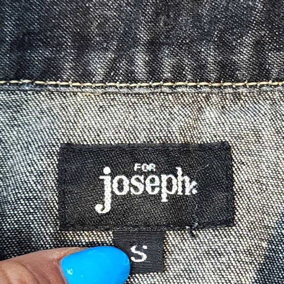 Joseph Cotton Jean Jacket Size Small Black - Picture 5 of 6